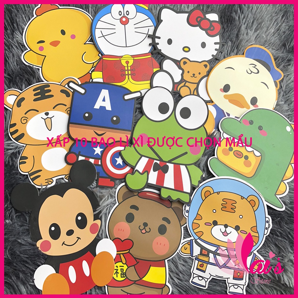 Xấp 10 Bao Lì Xì Chibi Chipi Lì Xì Hoạt Hình Tết Nhâm Dần 2022 Mới Cao Cấp Đẹp, Dễ Thương, Độc Lạ - LAI'S STORE