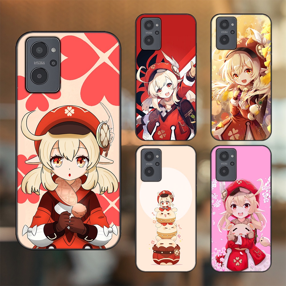 Ốp lưng Realme 9i viền đen in hình Klee Genshin Impact