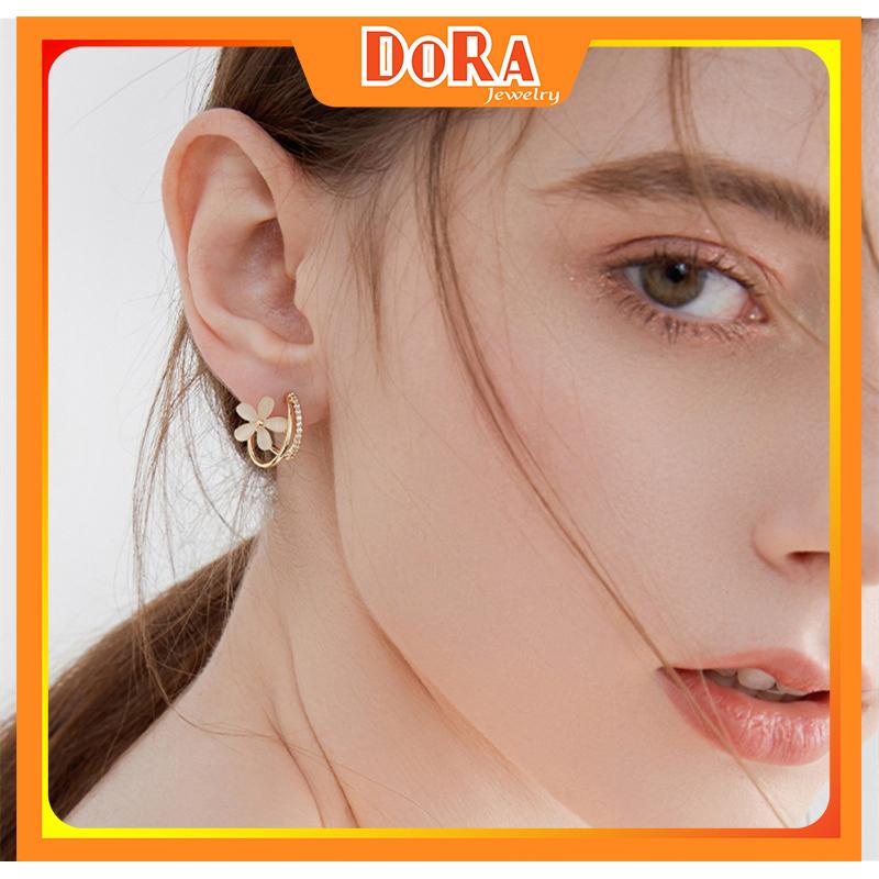 Bông tai kiểu cá tính đáng yêu đính đá dã ngoại xu hướng mới đơn giản đi học trang nhã CN117 đi làm -