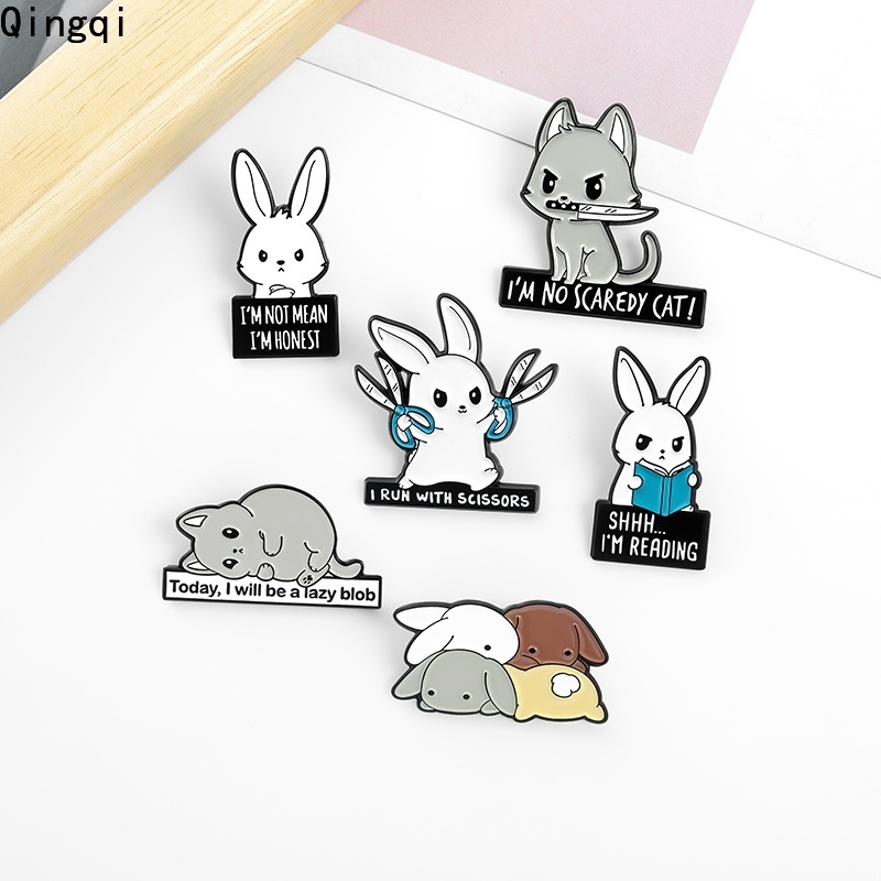 Ghim cài áo Miss Zoe họa tiết động vật hoạt hình ngộ nghĩnh tùy chọn