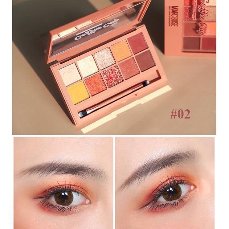 Bảng phấn mắt 10 ô kèm cọ Marc Buse Best On My Shadow bản Dupe của Clio Pro Eye Palette MBB3 | BigBuy360 - bigbuy360.vn