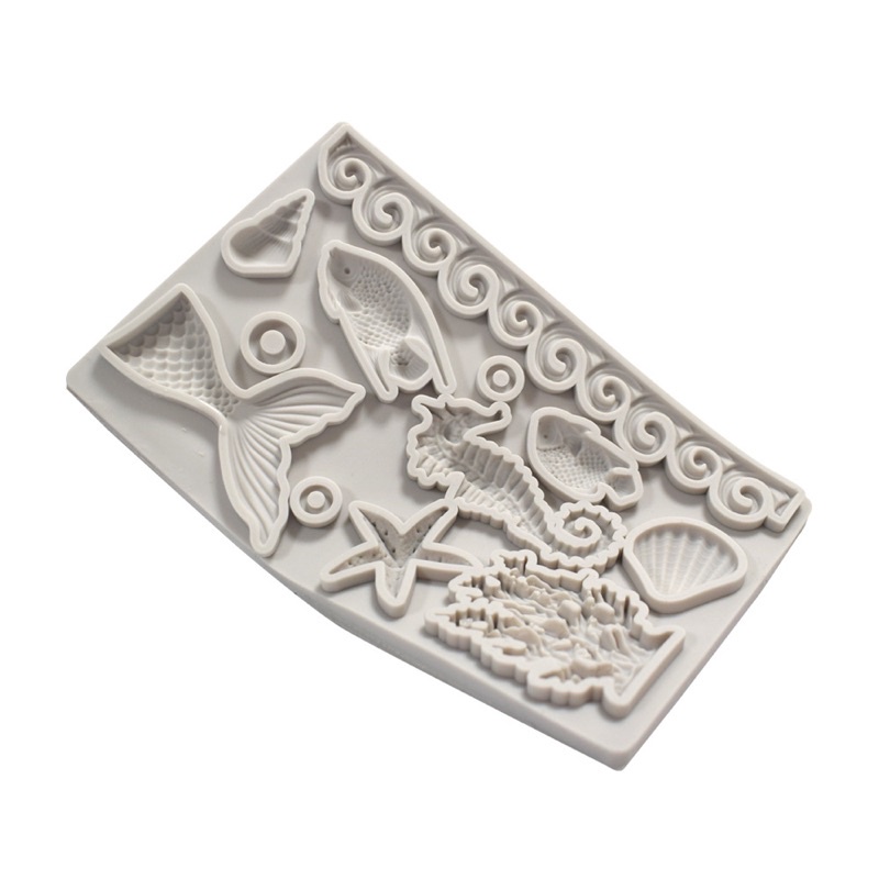 khuôn silicon đại dương trang trí bánh