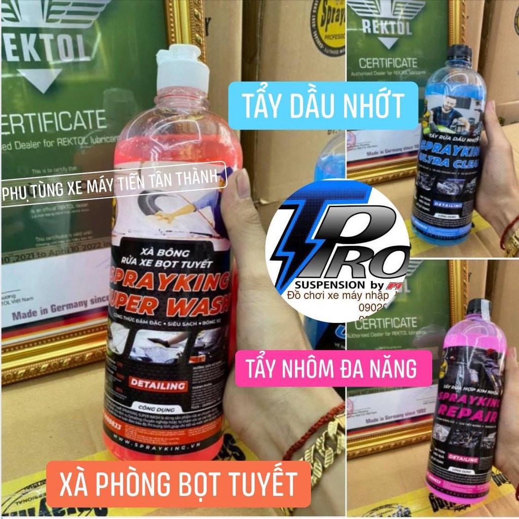 [COMBO 3 CHAI] CHUYÊN TẨY RỮA NHỚT / NHÔM / RỬA XE DUNG DỊCH ĐA NĂNG SPRAYKING