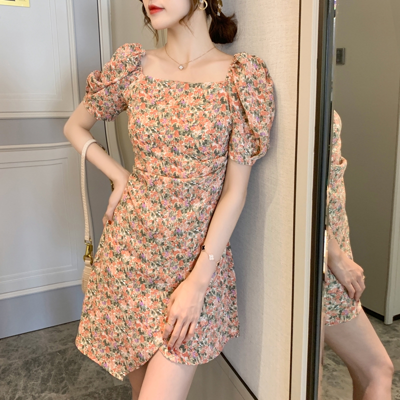 Đầm Hoa Cổ Vuông Thời Trang Dành Cho Nữ | BigBuy360 - bigbuy360.vn