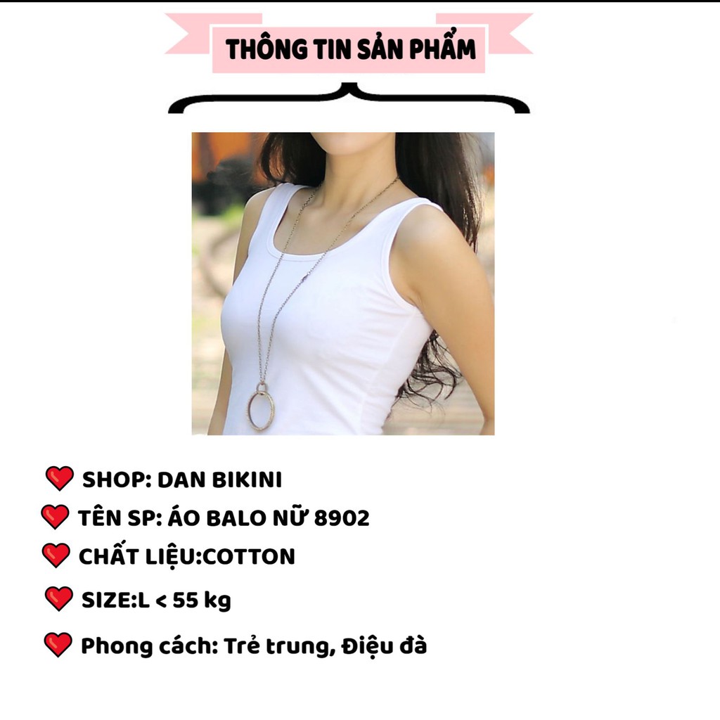 Áo Ba Lỗ Nữ ❤️FREESHIP❤️ Áo Ba Lỗ cổ chữ U vải thun thoáng mát mềm mại mã 8901 | BigBuy360 - bigbuy360.vn