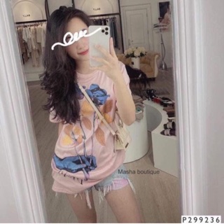 Bán sỉ áo phông hoa hồng xanh