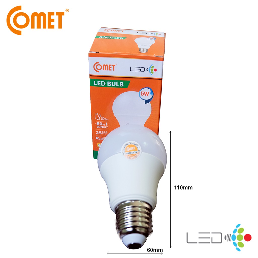 BÓNG LED BULB 5W COMET CB01F005 (thân kín)