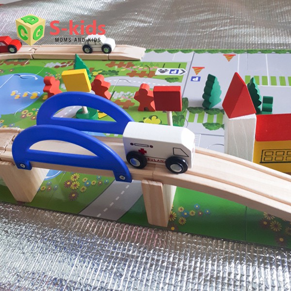 Đồ Chơi Trẻ Em Thông Minh - Ray tàu thành phố lắp ráp