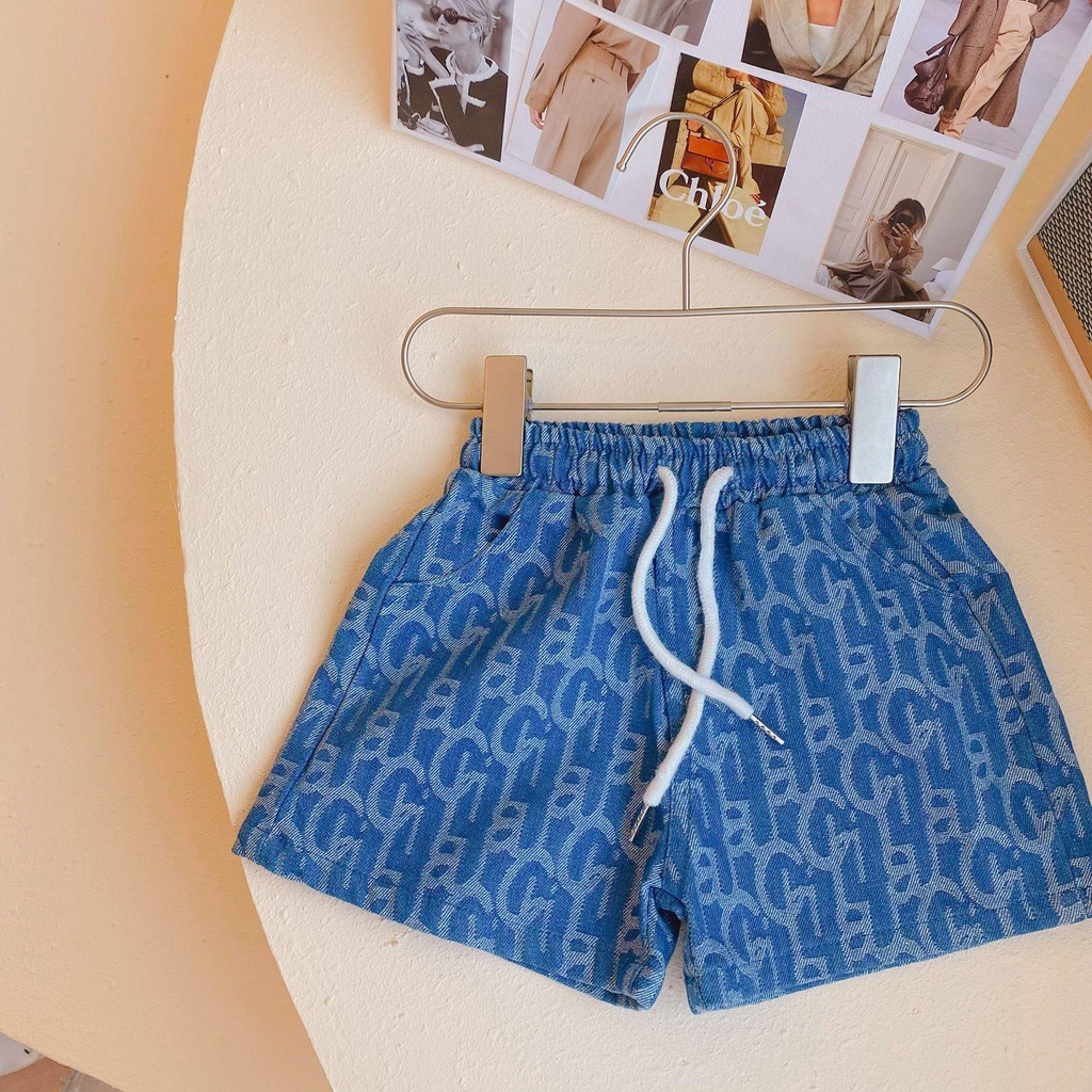 [Hàng Mới Về] Quần Short Denim Cotton Dáng Rộng Thoải Mái Dễ Phối Đồ Phong Cách Mùa Hè Cho Bé Trai