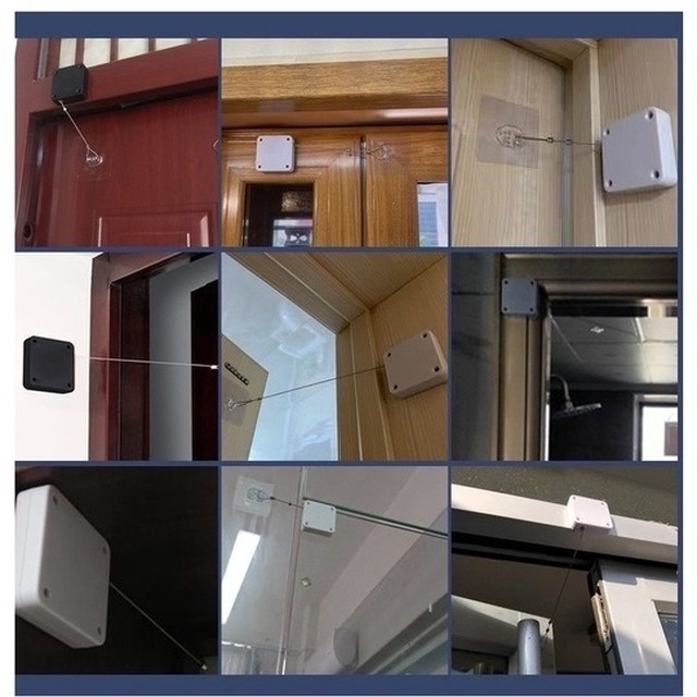 Không cần Khoan Đục cực tiện dụng Hộp dây rút tự động đóng cửa , giữ đồ dùng cửa hàng , gia đình