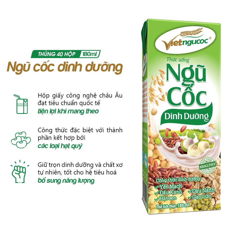 NGŨ CỐC ĂN KIÊNG VIỆT ĐÀI UỐNG LIỀN 180ML.