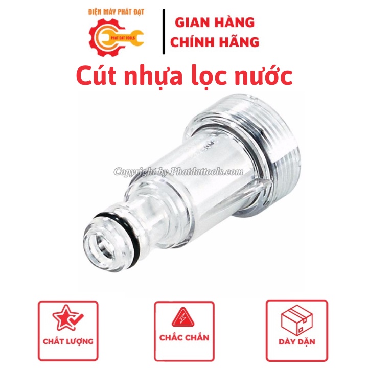 Cút nhựa lọc nối nhanh đầu hút nước máy xịt rửa xe-Phụ kiện máy xịt rửa cao áp gia đình