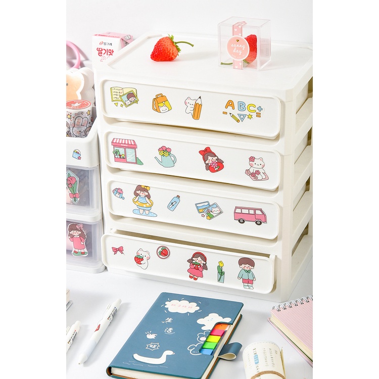 Hình dán sticker không thấm nước phim hoạt hình hoạt dành cho cô gái dễ thương