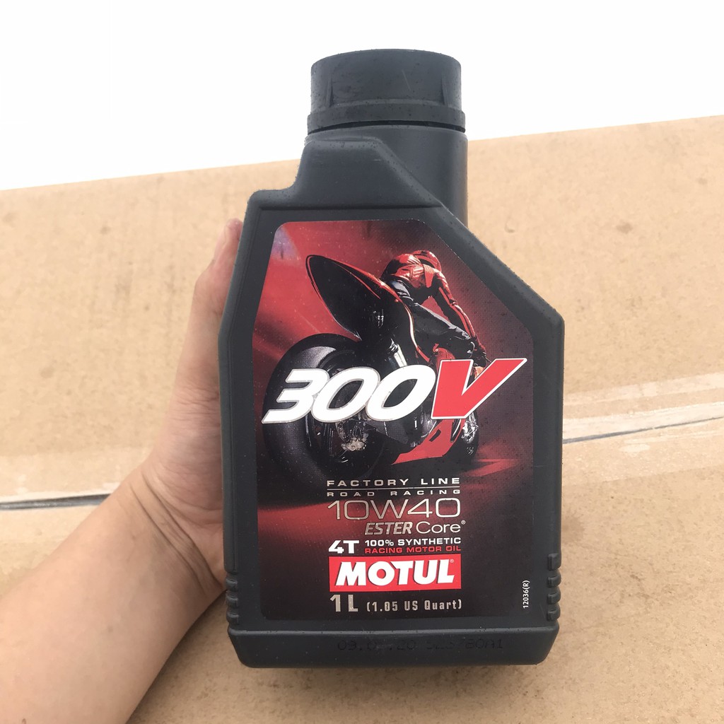 Dầu nhớt Motul 300V FL Road racing 10W40 dầu nhớt nhập khẩu Pháp tem 3 lớp châu Âu