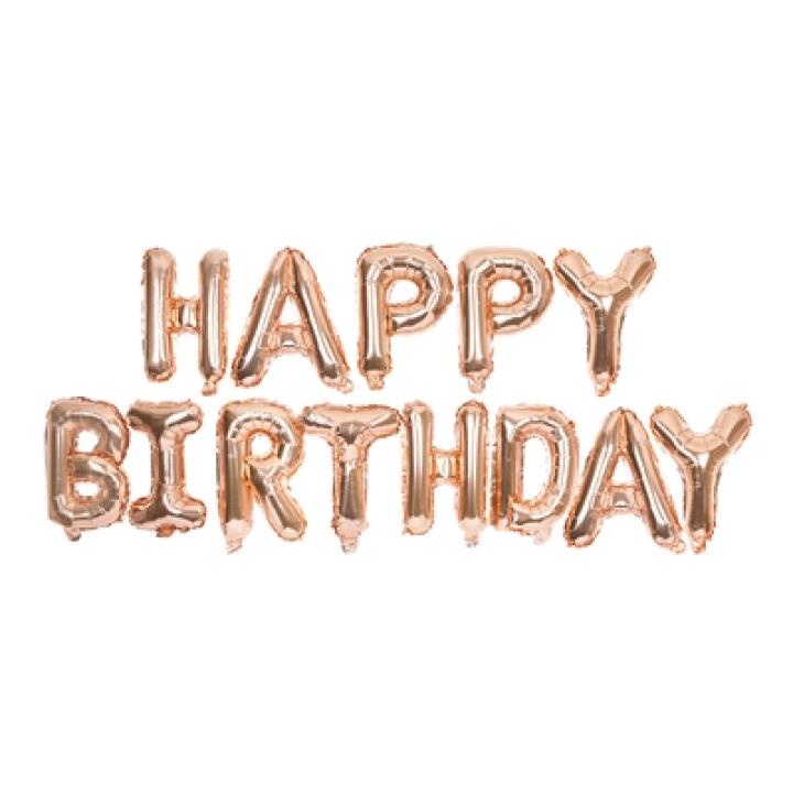 Set Bong Bóng Bay ARTBOX Hàn Quốc Màu Vàng Hồng Chữ HAPPY BIRTHDAY Dùng Trang Trí Tiệc Sinh Nhật