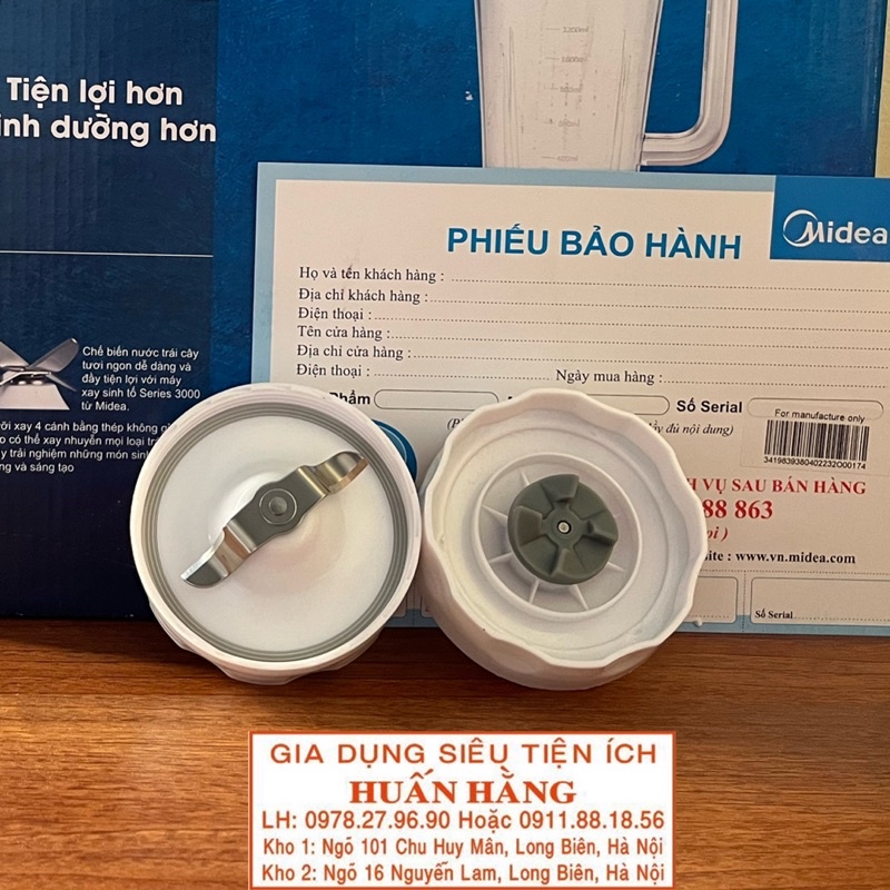 Linh kiện tách bộMáy xay sinh tố Midea MJ-BL35 (Hồng nhạt và Xanh)