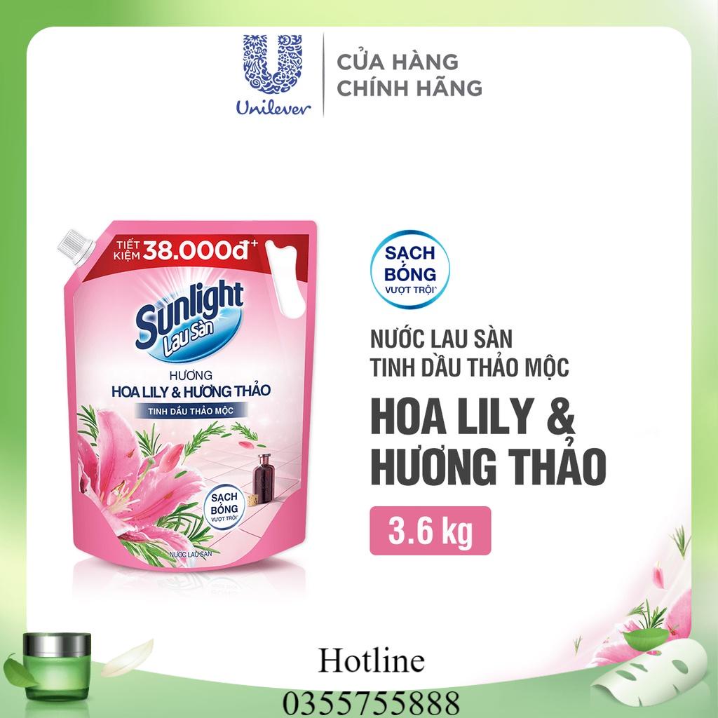 Nước Lau Sàn Sunlight Tinh Dầu Thảo Mộc Túi 3.6 Kg