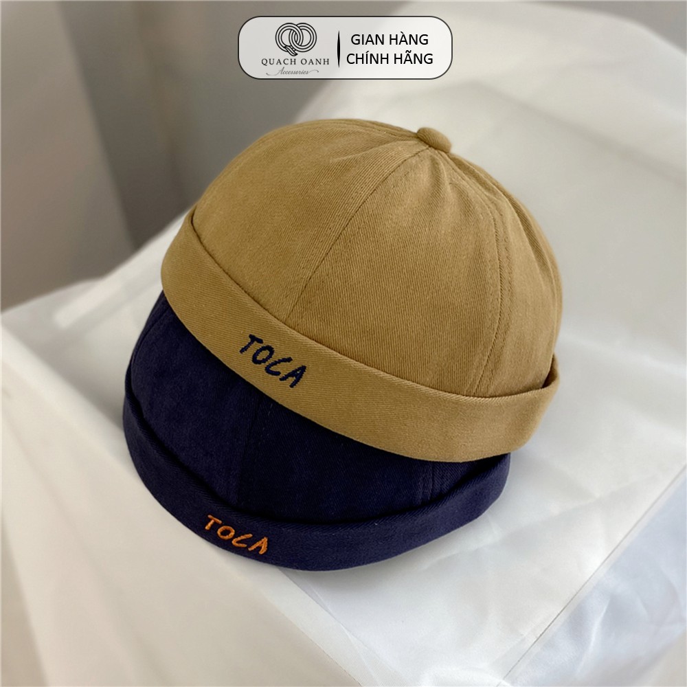 Mũ nón quả dưa địa chủ QO ACCESSORIES beanie không vành in chữ Toca MU60