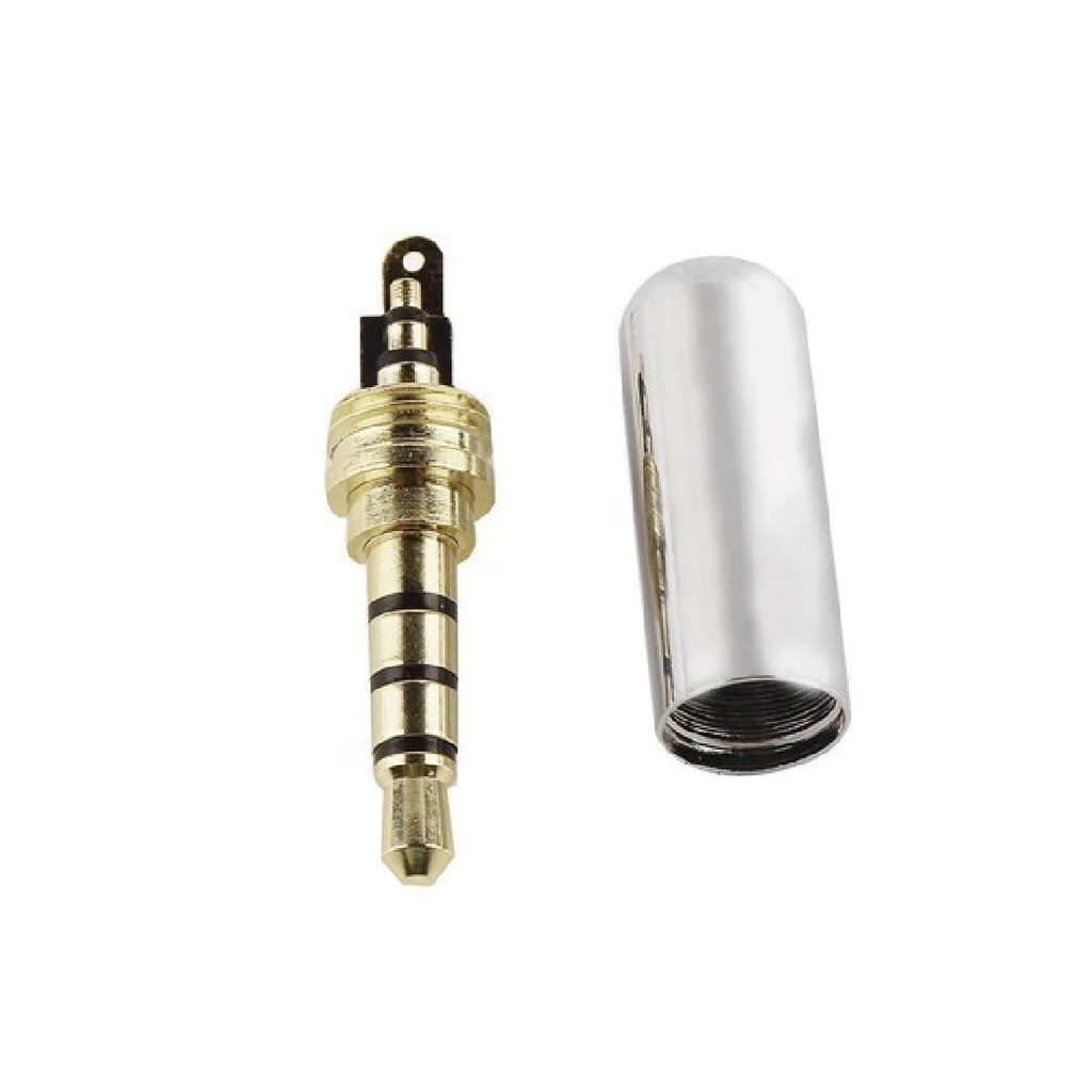 (Tự hàn) 1Jack audio 3.5mm đầu vàng 4 ngất siêu đẹp và siêu bền