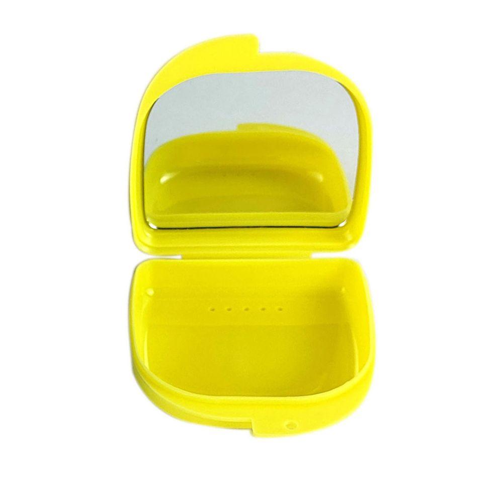 USNOW Denture Storage Case Outdoor Simple Storage Container With Mirror Artificial Tooth False Teeth Case