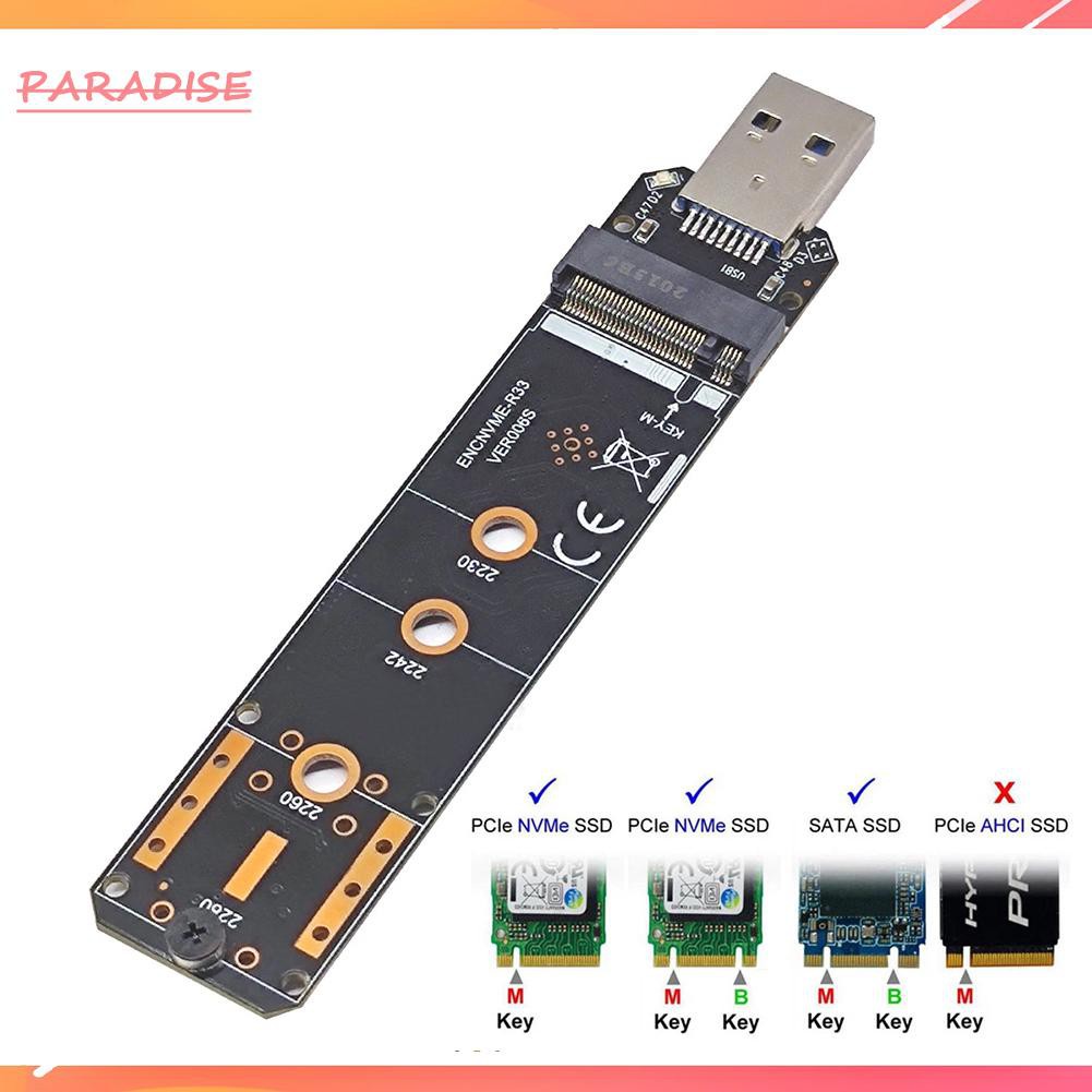 Thẻ Chuyển Đổi Từ 1 M.2 Sang Usb Ngff M2 Pcie Sata Sang Usb 3.1 Gen 2 Type A Ssd