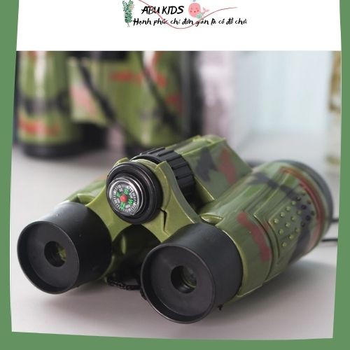 Ống nhòm mini cho bé - kính viễn vọng đồ chơi ống nhòm học sinh có la bàn hình quân sự A216