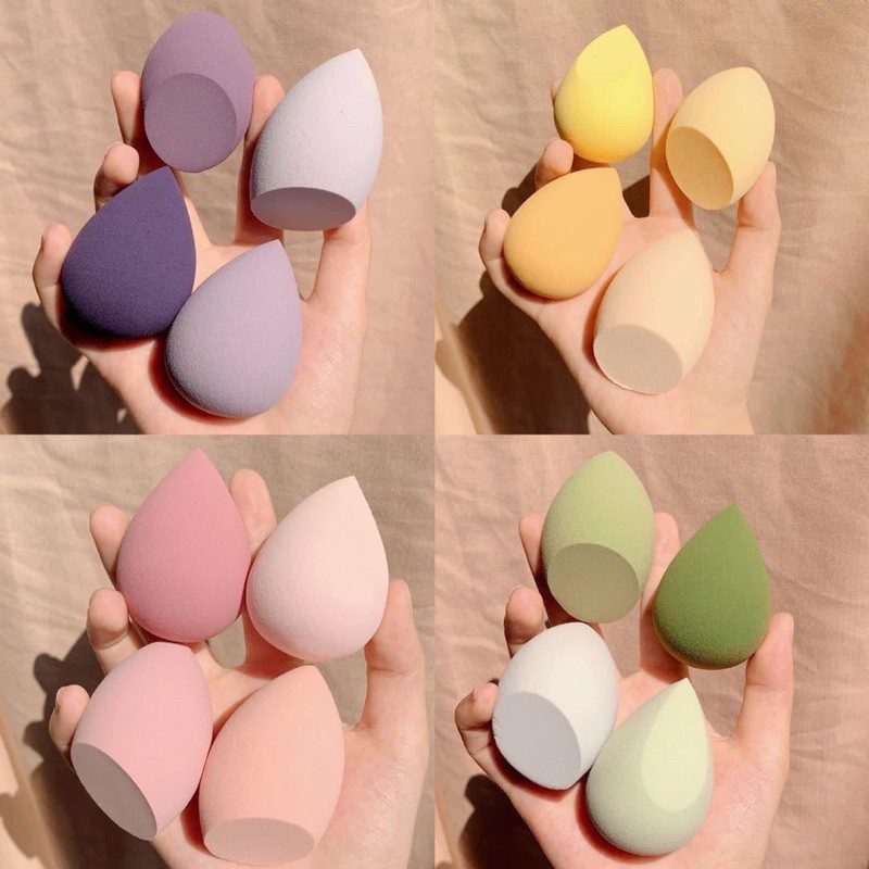 Set 4 mút mềm tán kem nền các màu siêu xinh