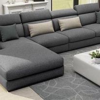 Sofa góc chữ L cao cấp cho phòng khách- Vải bố- Khung gỗ dầu- 3m2x1m6