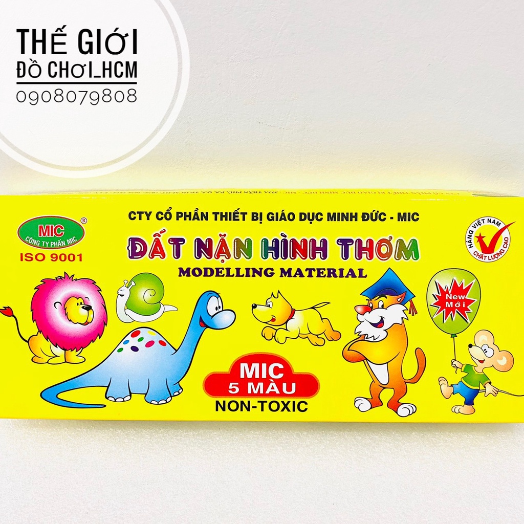 [TRỢ GIÁ-RẺ] Đồ chơi đất nặn hình 5 màu, có mùi thơm dành cho bé thích nặn đất sét, học mĩ thuật