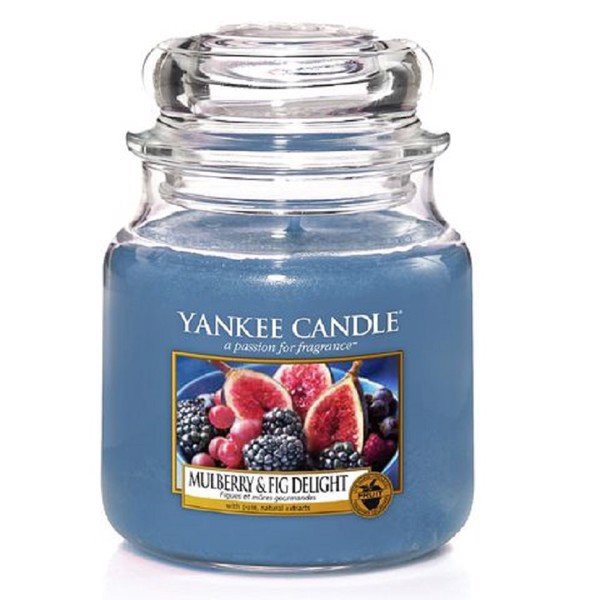 Hũ nến thơm Mulberry &amp; Fig Delight Yankee Candle YAN6610 (Size M 411g)