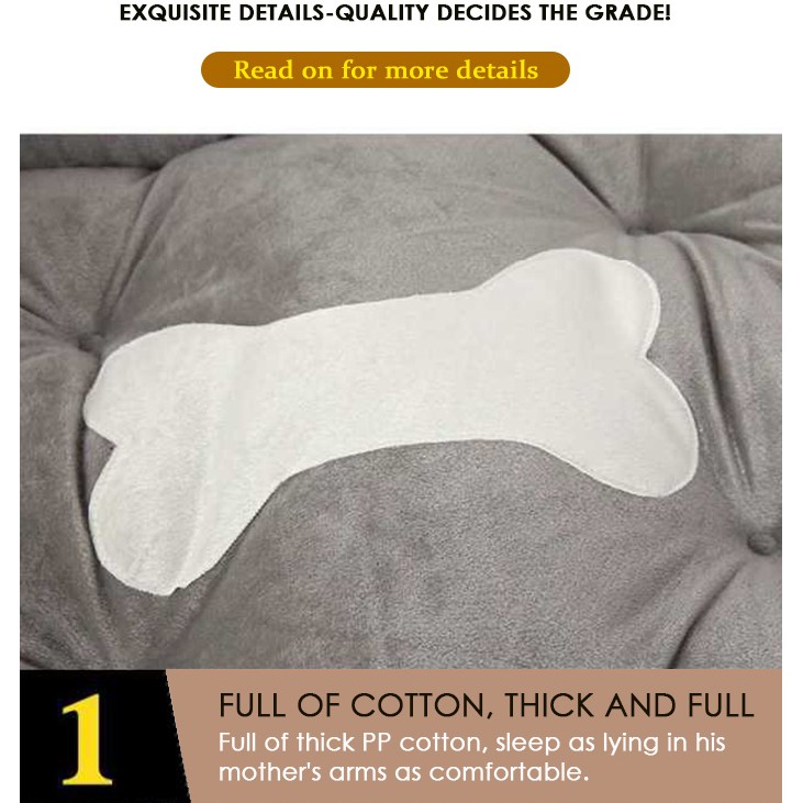 Giường Ngủ Bằng Vải Lanh Cotton Mềm Mại Giữ Ấm Cho Thú Cưng