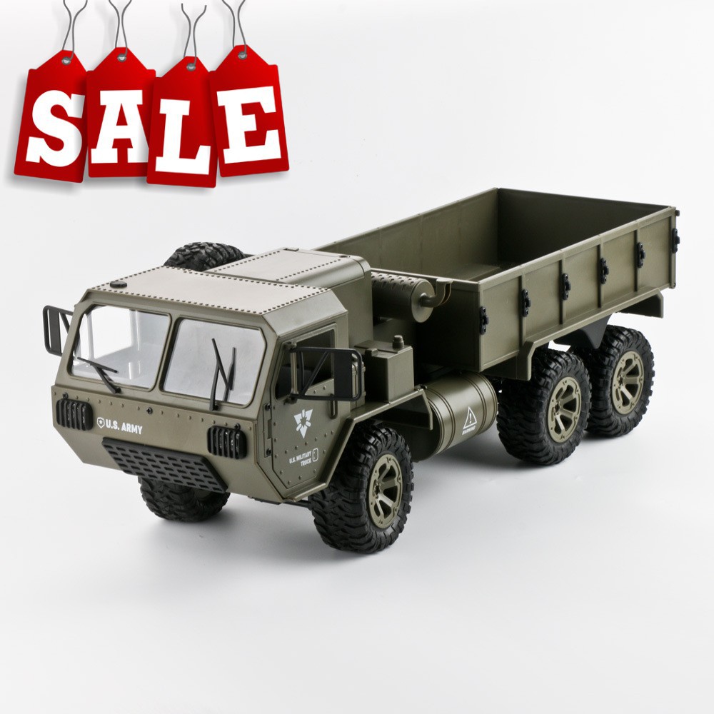 Xe ô tô tải quân sự điều khiển từ xa Fayee FY004 FY004A US Military Truck 1/16 dẫn động 3 cầu 6WD đồ chơi RC siêu bền