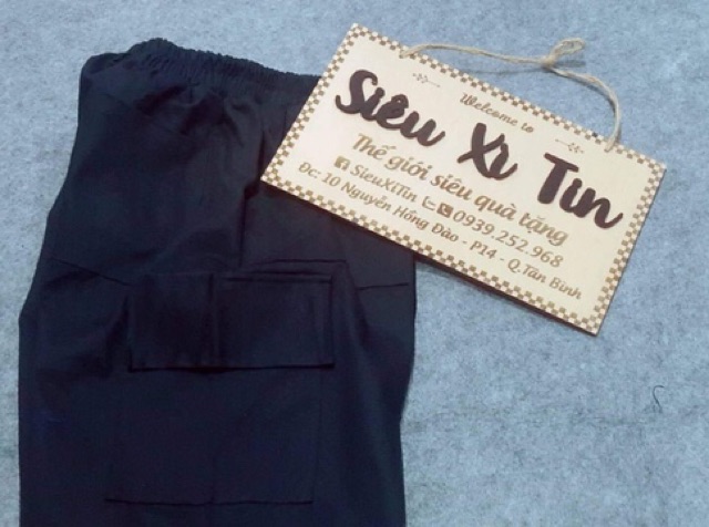 Quần short túi hộp, short kaki túi hộp