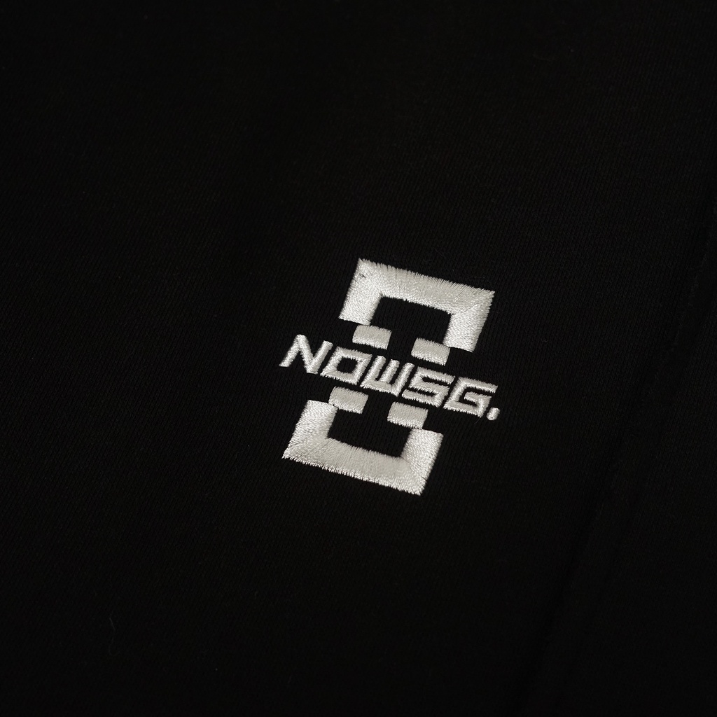 Quần dài nỉ NEEDS OF WISDOM Straight Raw Sweatpants - Black - Local Brand Chính Hãng