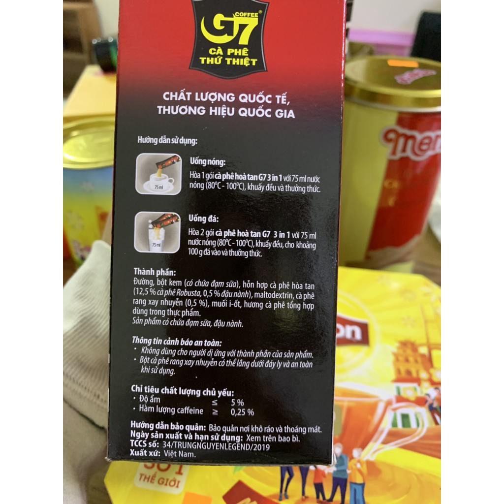 CÀ PHÊ G7 THỨ THIỆT 288G 18 goi x 16g