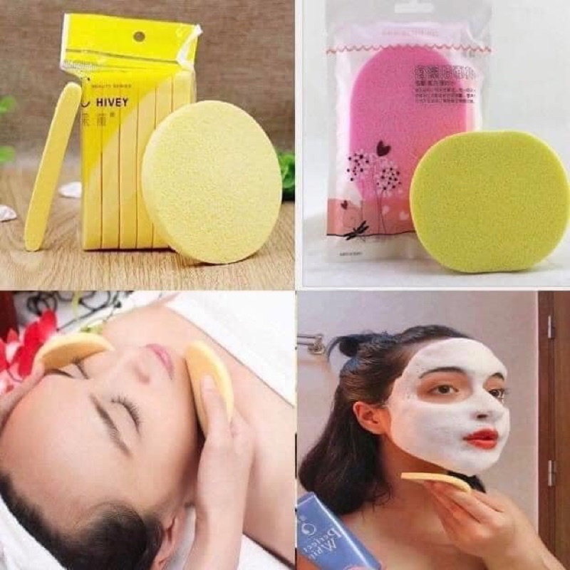 Bông Nén Rửa Mặt 12 miếng tiện dụng sạch sẽ dễ mang theo khi đi du lịch