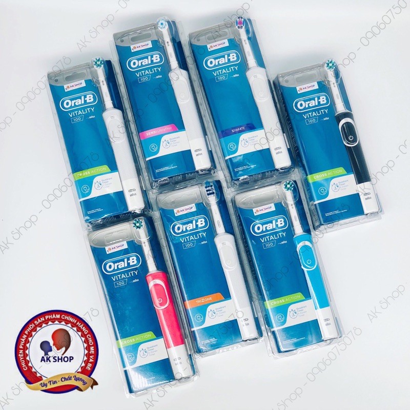 Bàn chải điện oral-b vitality 100 hàng chính hãng oral-b