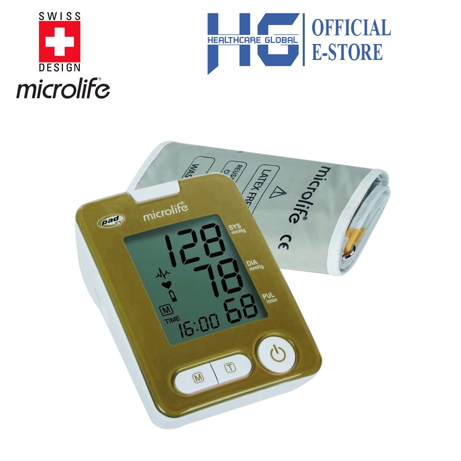 Máy đo huyết áp bắp tay Microlife BP Gold Edition 3NM1-3E | công nghệ PAD - kiểm tra huyết áp và tầm soát rung nhĩ