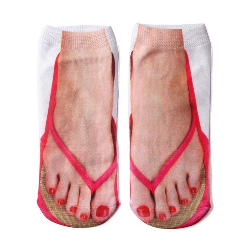 Vớ Cotton Cổ Thấp Mềm Mại Thoải Mái In Họa Tiết 3D Cho Thanh Thiếu Niên