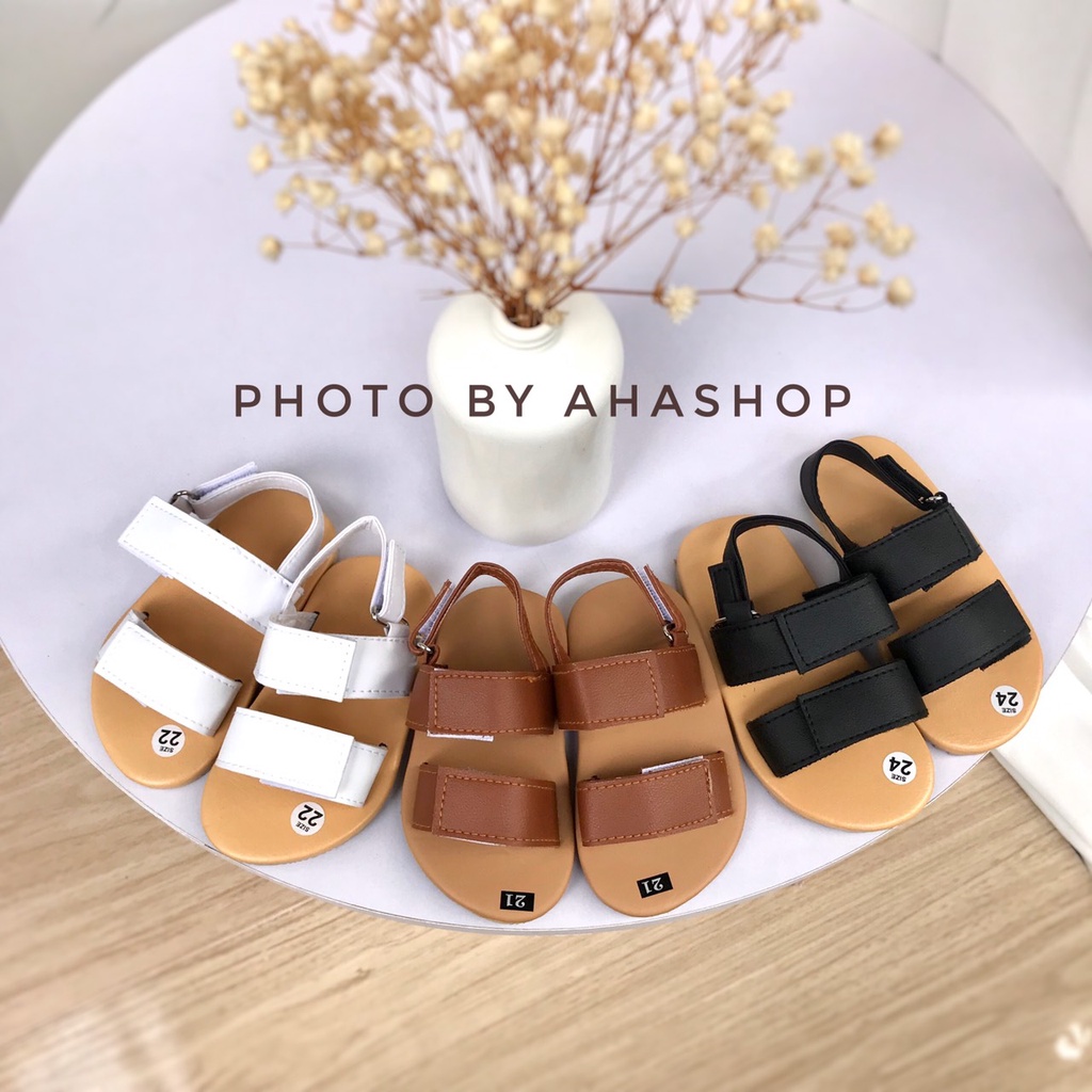 Sẵn Dép Sandal Dép Quai Hậu Quai Ngang Dính Hàn Quốc Cho Bé Trai Bé Gái K106
