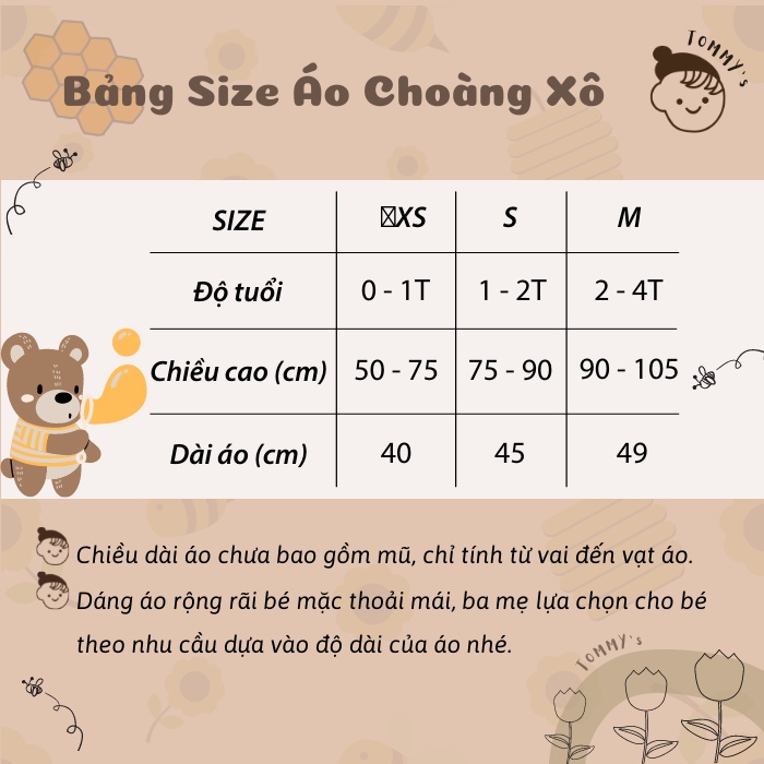 Áo Choàng Chống Nắng Cho Bé Xô Muslin Organic Hàn Quốc 4 Lớp Hoạ Tiết Gấu Pooh