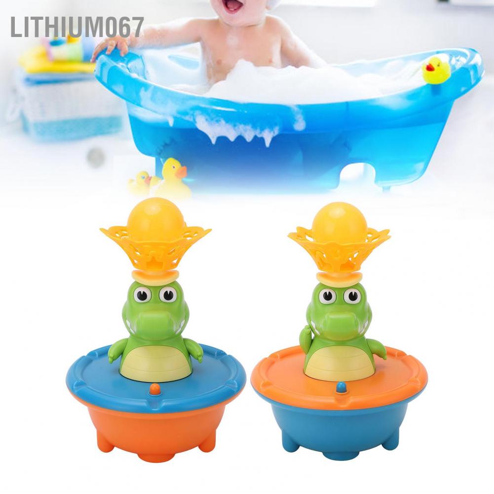 Lithium067 Vòi phun nước Crocodilian 5 chế độ đầy màu sắc Hình dạng cá sấu cho bé Bộ đồ chơi tắm trong phòng trẻ mới biết đi