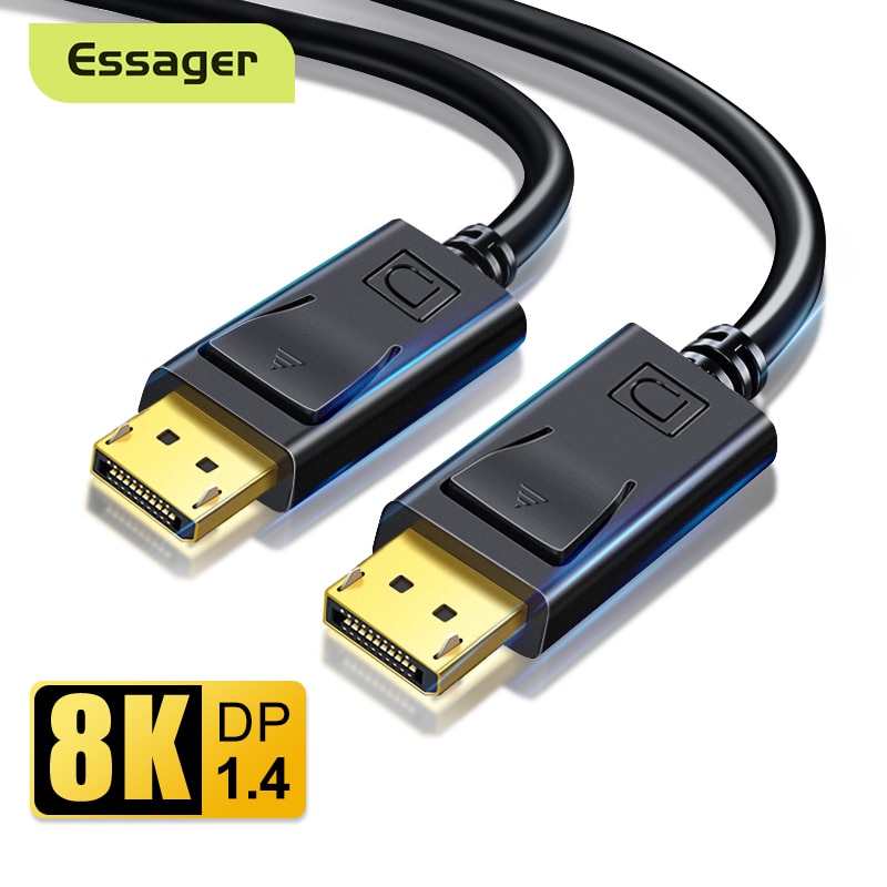 Cáp Essager Đầu Cắm DisplayPort 1.4 Cable 8K 60Hz 4K HDR Dành Cho Laptop/PC/TV Box/Máy Chiếu 3M