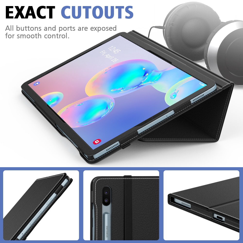 Bao da máy tính bảng bằng PU mềm siêu mỏng nắp gập cho Samsung Galaxy Tab S6 10.5”