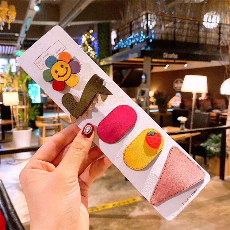 Bộ Kẹp Tóc Nhỏ Họa Tiết Trái Cây / Động Vật Phong Cách Hàn Quốc Dễ Thương Cho Bé Gái
