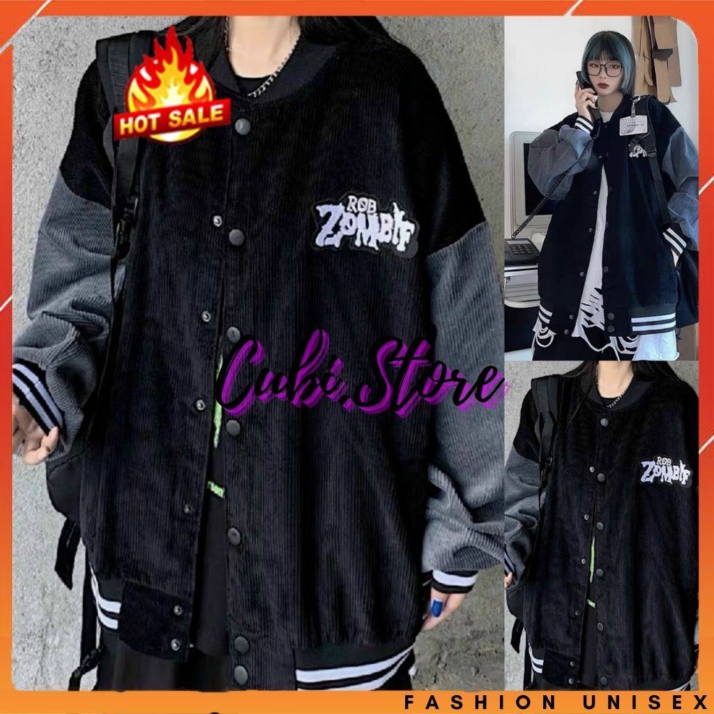 Áo Khoác Kaki Nam Nữ Unisex - Áo Jacket Bombers ZOMBIF Vải Nhung Siêu Hot (FREESHIP)