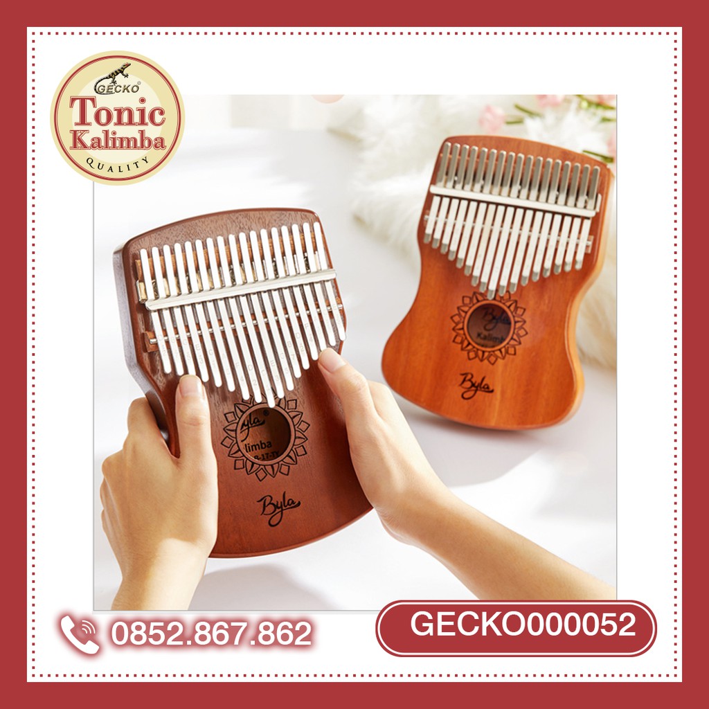 Đàn kalimba 17 phím gỗ nguyên khối Mahagony GECKO000052