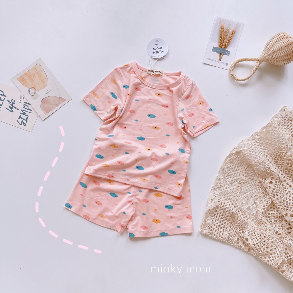 (8-30kg)Bộ đùi thun lạnh Minky mom mẫu pastel phối họa tiết siêu iu cho bé(ảnh thật)