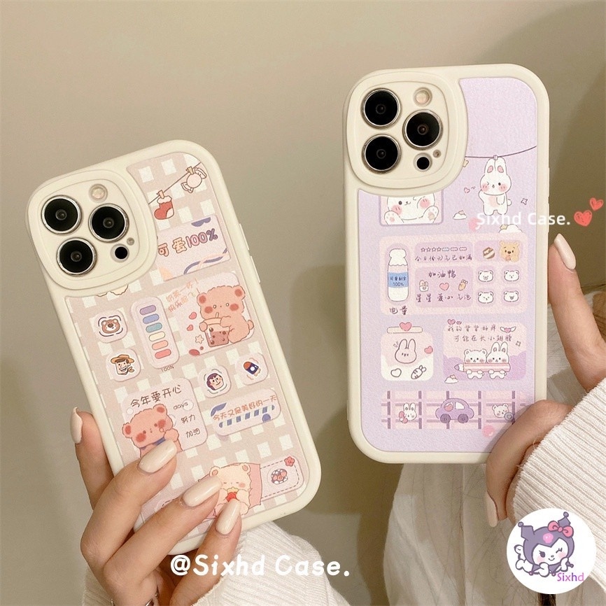 Ốp Lưng OPPO A96 A95 A76 A74 A55 A54 A16 A15 A12 A5s A3s A53 A33 A32 A31 A9 A5 A9 A4 A93 A92 A52 A12s A11K Reno 7Z 7Z 5Pro 4F 5F 5F11F9 sixhd Ốp Điện Thoại Mềm In Hình Thỏ Hoạt Hình Dễ Thương Cho