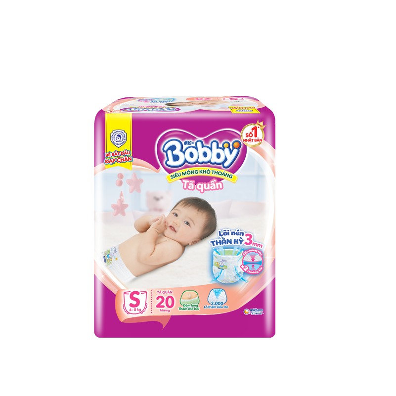 Tã quần Bobby Siêu thoáng S20